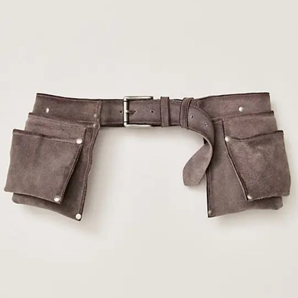 Free People Accessories - NWT Free People Crew Cargo Pocket Belt Gravel Rock